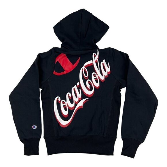 Champion Other - New Champion Men  US XS Black Hoody Logo Pullover Coca-Cola Sweatshirt Comfort